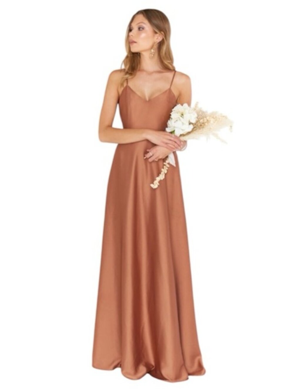 NEW Show Me Your Mumu Faith Maxi Dress Size XXL Copper Satin Wedding Bridesmaid